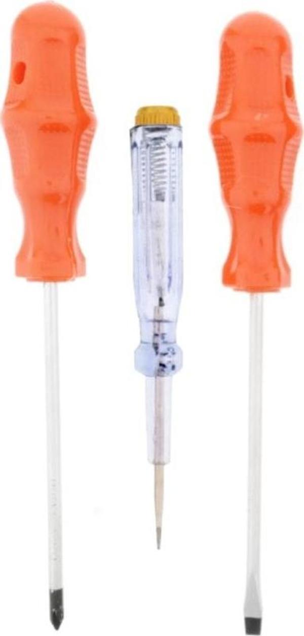 Tek-İş Yıldız Tornavida , Düz Tornavida , Kontrol Kalemi , Tornavida Seti 1006 3 Parça - Image 1
