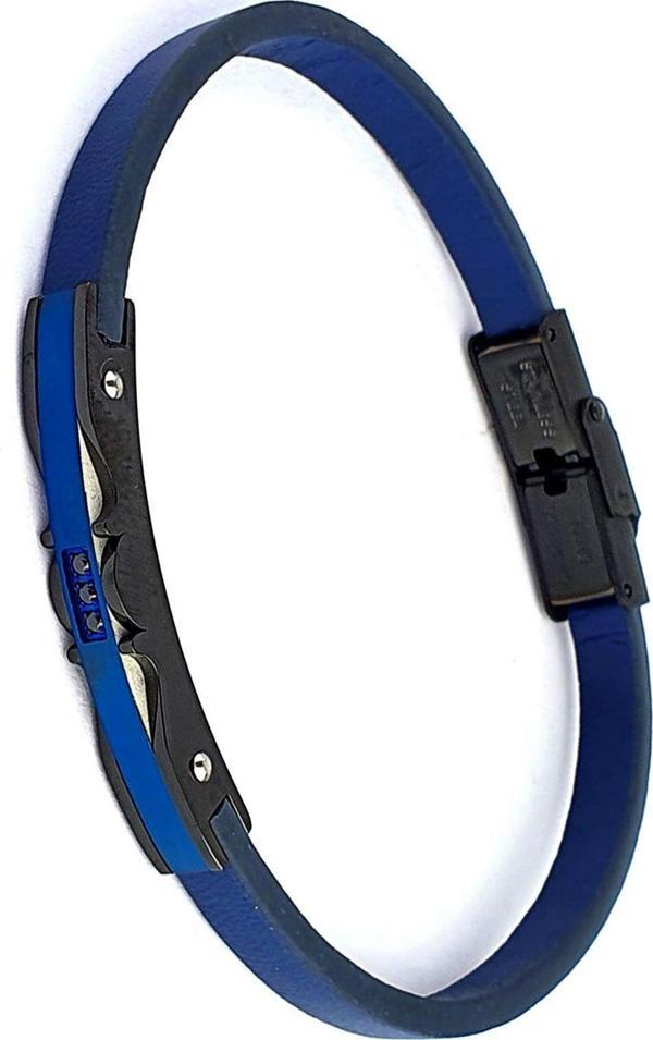 Ose Shop Oniks Taş Detaylı Lacivert Deri Erkek Bileklik - Image 1