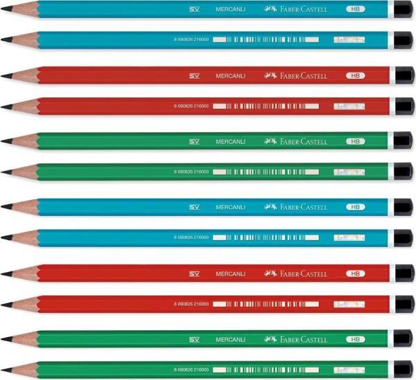 Faber-Castell Mercanlı Kurşun Kalem - 12 Adet - Image 1