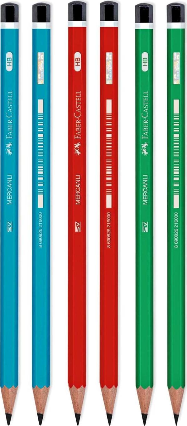 Faber-Castell Mercanlı Kurşun Kalem - 6 Adet - Image 1
