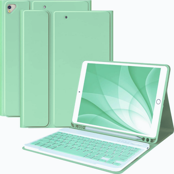 Qpen iPad 10.2 inç (9.nesil) Uyumlu Klavyeli Tablet Kılıfı  - Image 1