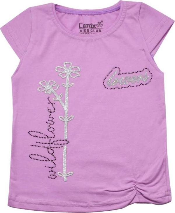 Lovers Taşlı Büzgülü Kız Body Lila - Image 1