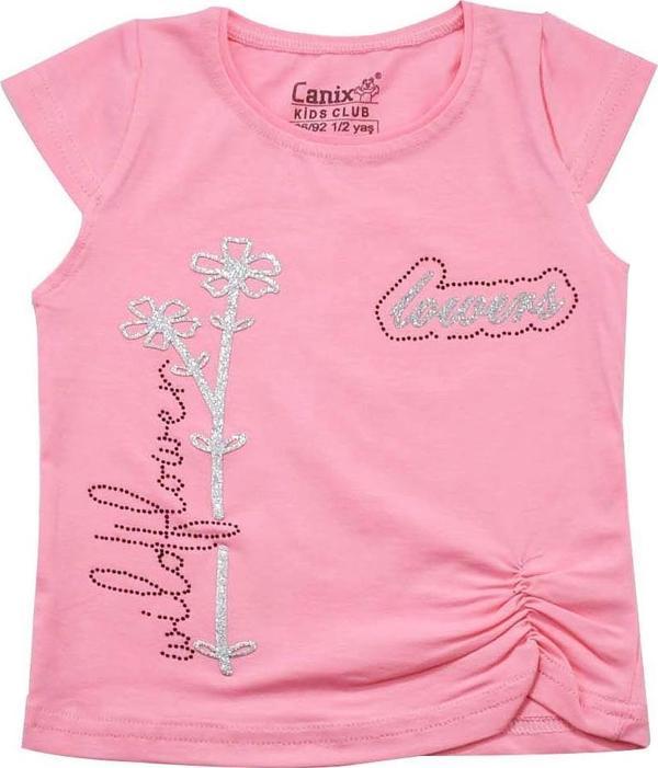 Lovers Taşlı Büzgülü Kız Body Pembe - Image 1