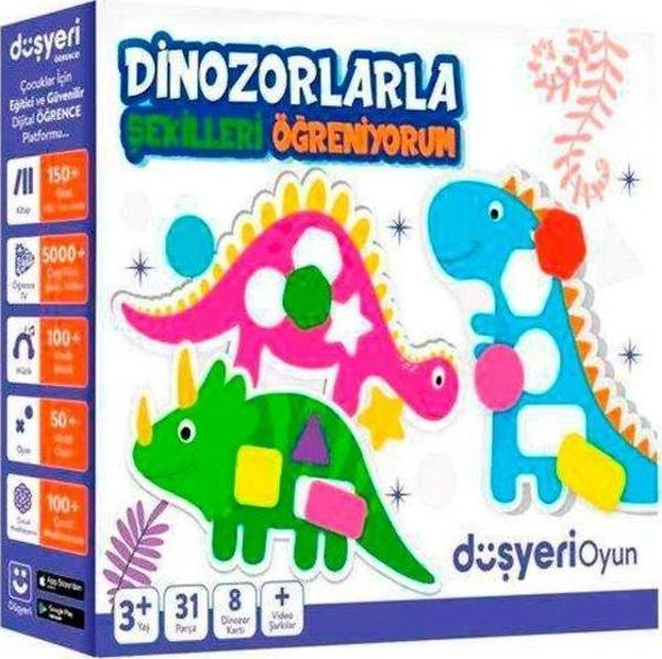 Düşyeri Dinzorlarla Şekilleri Öğreniyorum Yapboz - Image 1