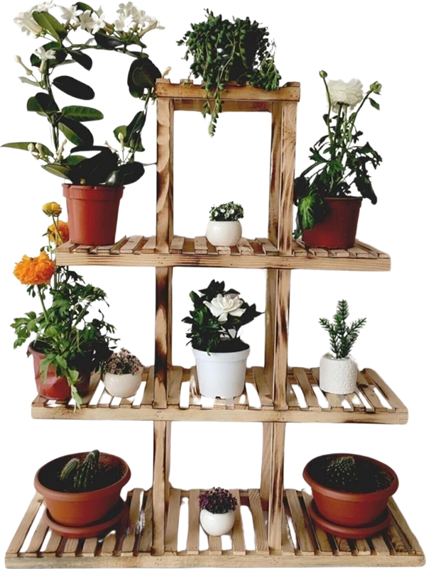 Saksı Standı 4 Katlı Saksılık Çiçeklik Dekoratif Saksı Stand - Image 1