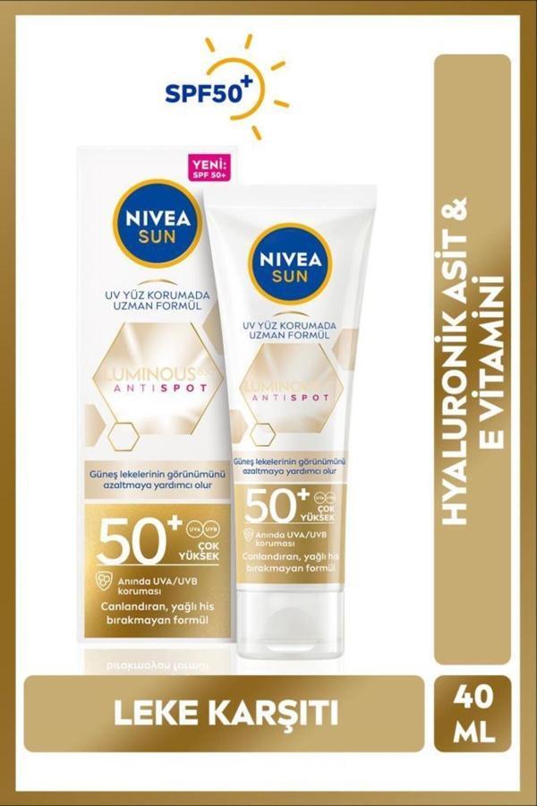 Luminous630 Leke Karşıtı Güneş Koruyucu Yüz Kremi 40ml, Spf50, Hyalüronik Asit, E Vitamini, Uva/uvb - Image 1