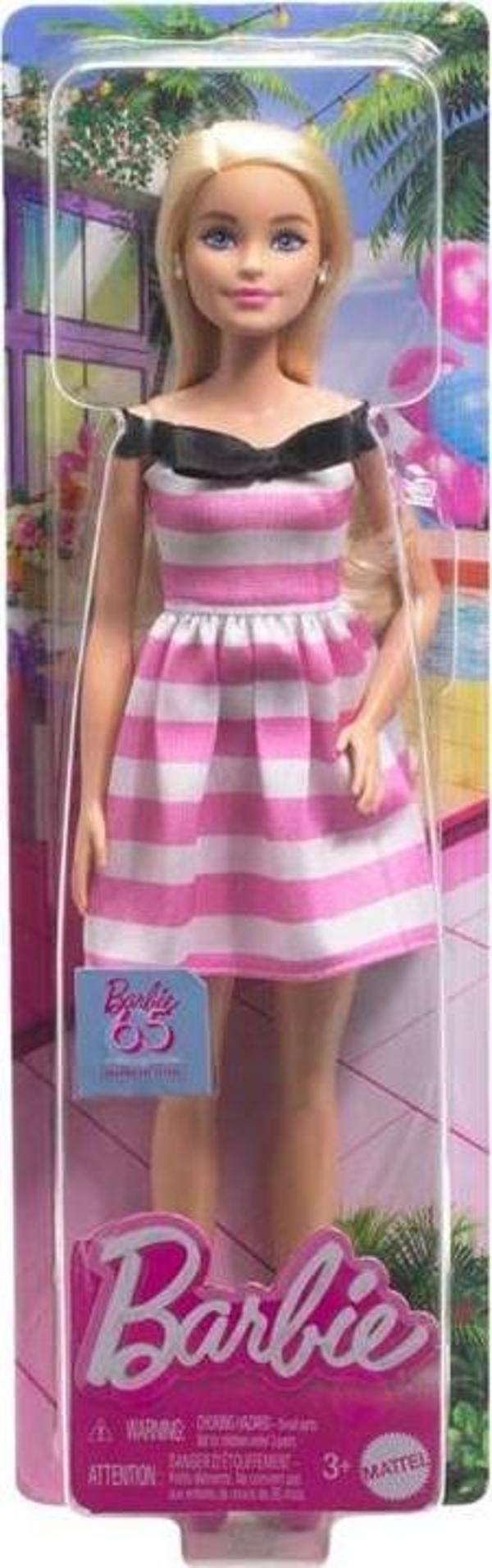 Barbie 65.Yıl Özel Pembe Elbiseli Bebek HTH66 - Image 1