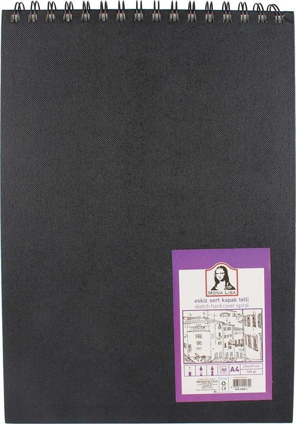 Südor Mona Lısa A4-100 gr Eskiz Çizim Defteri Telli Sert Kapak 80 Yp. - Image 1