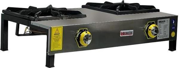 İnoxmaster 2'li Lokanta Ocağı Kısa Ayak Ce Belgeli Lpgli Tüplü - Image 1