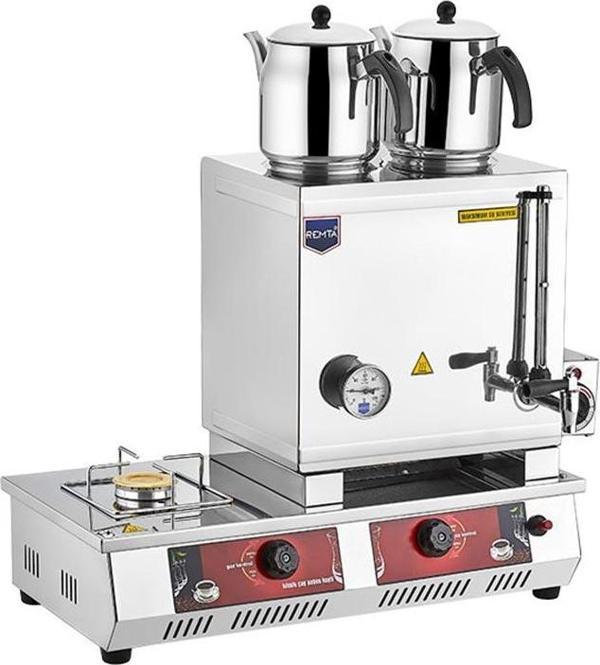Remta 28 L Elektrik+Doğalgaz 40 Model 2 Demlikli Kahveci Takımı Çay Kazanı - Image 1