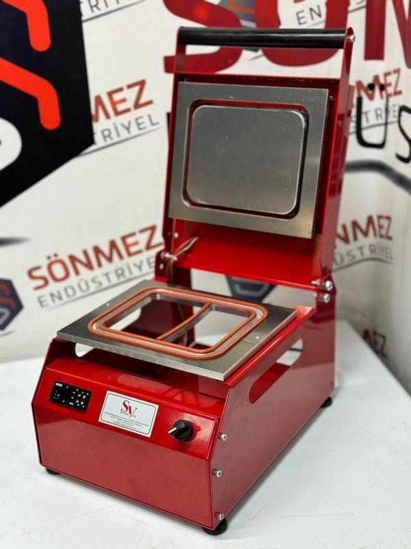 Sönmez Manuel Kase Kapatma 2 Gözlu Tabak Kapatma Makinesi Red - Image 1