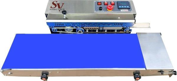 Sönmez Vakum Otomatik Geniş Konveyörlü Poşet Ağzı Yapıştırma Makinesi - Image 1