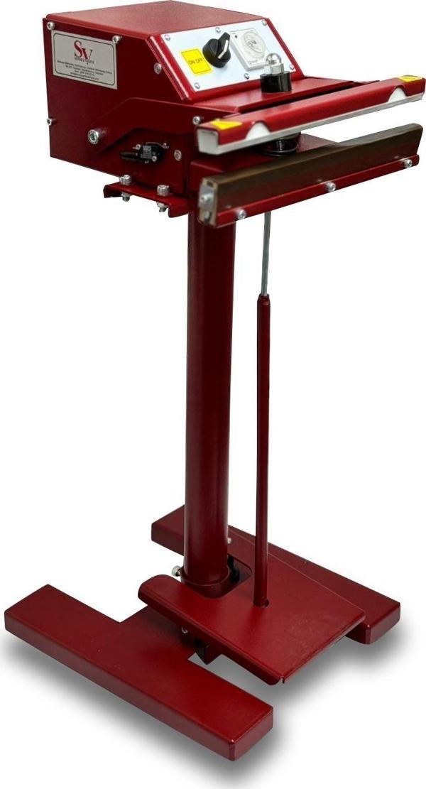 Sönmez Vakum Pedallı 35 Cm Pro  Naylon Poşet Yapıştırma Makinesi Yerli Üretim Red - Image 1