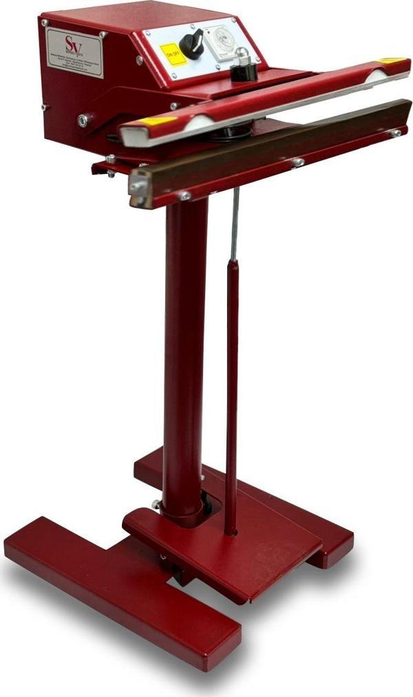 Sönmez Vakum Pedallı 45 Cm Pro Naylon Poşet Yapıştırma Makinesi Yerli Üretim Red - Image 1