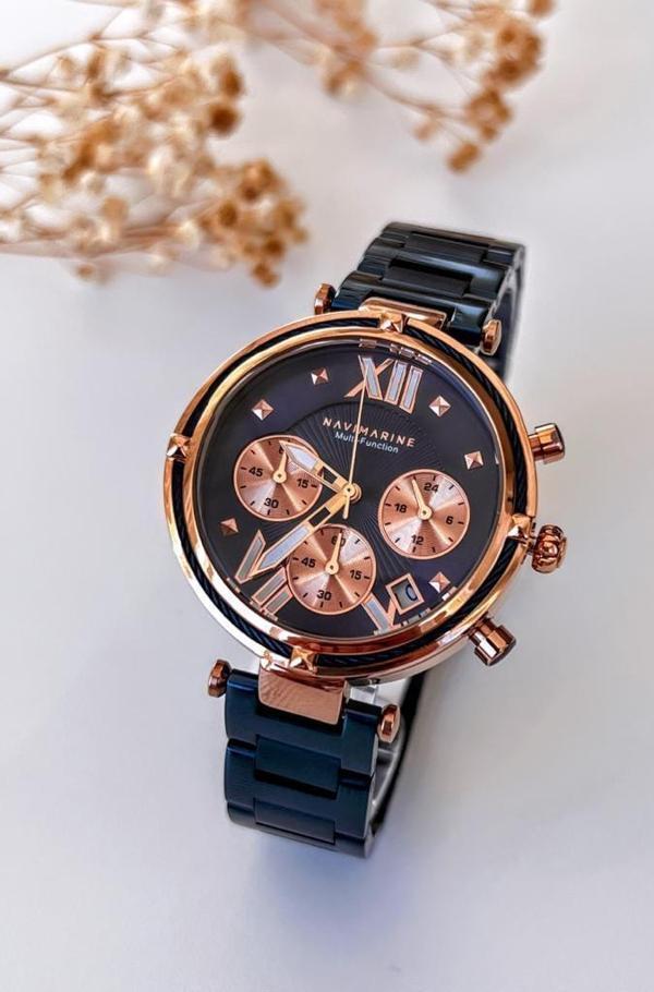 VR-B01 Navimarine 30 Mt Suya Dayanıklı Çelik Kordon Kararmaz İç Fonksiyonlar Aktif Kadın Kol Saati - Image 1