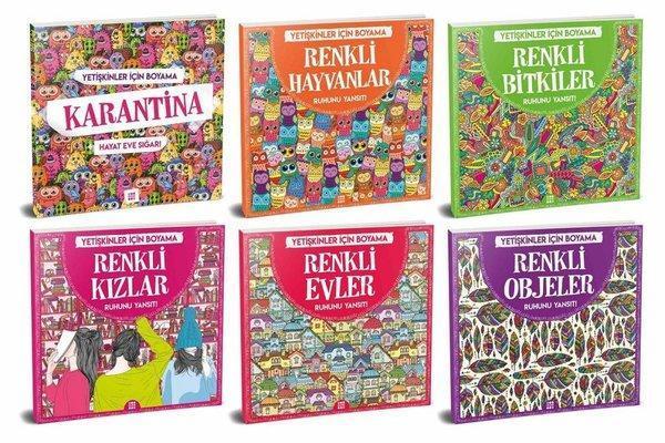 Yetişkinler İçin Boyama Seti-6 Kitap Takım - Dokuz Yayınları - Image 1
