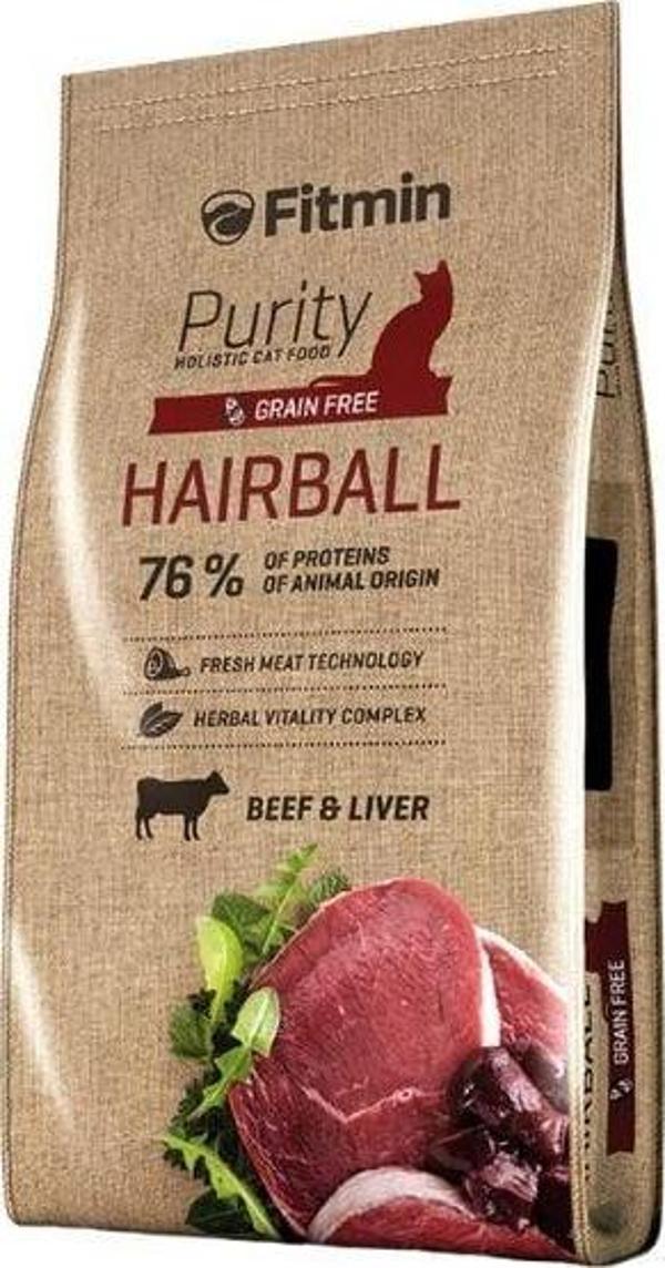 Fitmin Purity Hairball Taze Sığır Etli Yetişkin Kedi Maması 10 Kg - Image 1