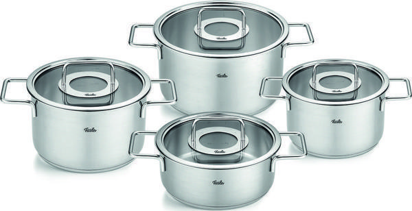 Fissler Pure Collection 8 Parça Cam Kapak Çelik Tencere Seti - Image 1