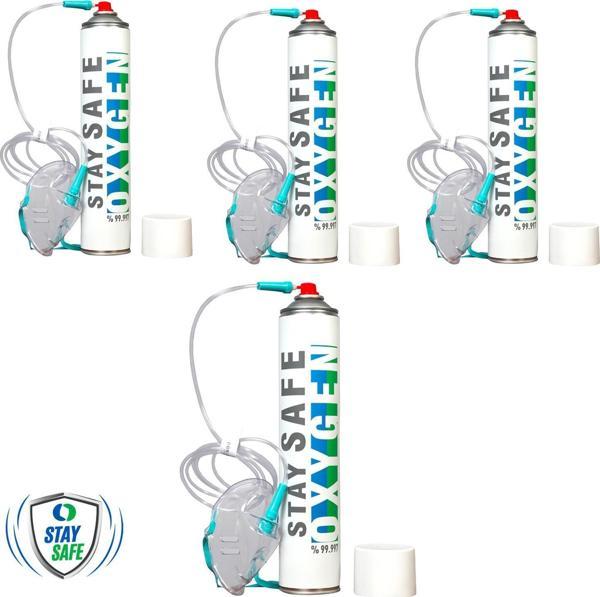 Taşınabilir Medikal Oksijen Maskeli 4'lü Paket - Image 1