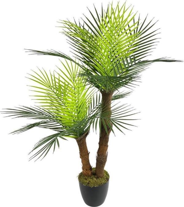Netten Evime Yapay Ağaç 2 Dal 100 cm Areka Palmiye Ağacı Areka 2Katlı Salon Çiçeği Yapay Çiçek - Image 1