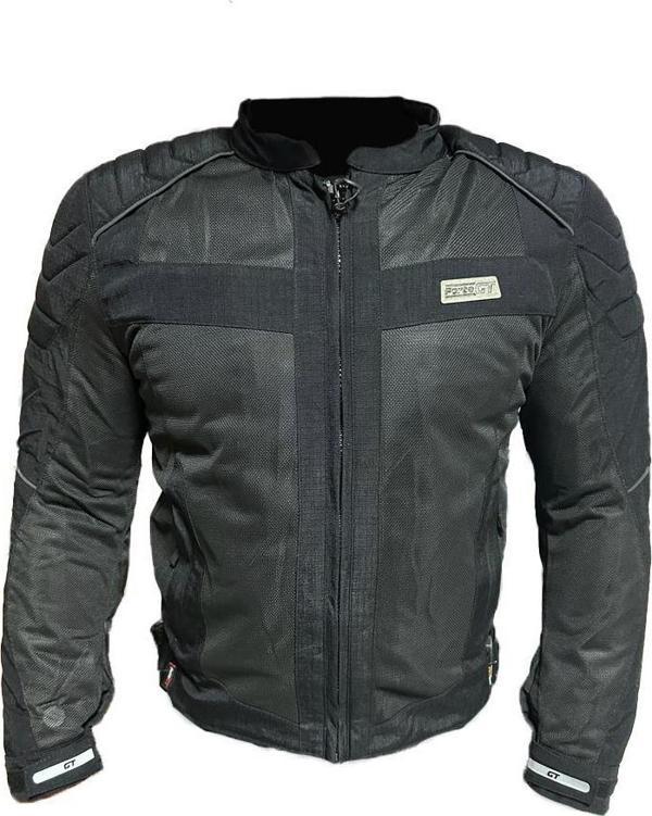 Forte Gt 2001057 Dark Night Yazlık Mont 3 Kademeli Korumalı Motosiklet Montu 5XL Beden Siyah - Image 1