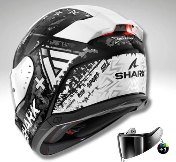 Shark Skwal İ3 Hellcat Motosiklet Kaskı - Siyah / Beyaz - Image 1