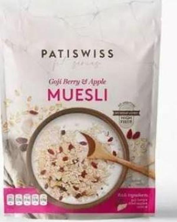 Patiswiss Goji Berry Elmalı Müsli Doypack 300 g - Image 1