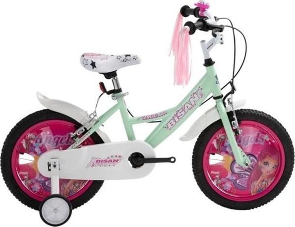 BİSAN KDS 2100 KIZ ÇOCUK BİSİKLETİ 26CM 16 JANT MİNT YEŞİL SARI - Image 1
