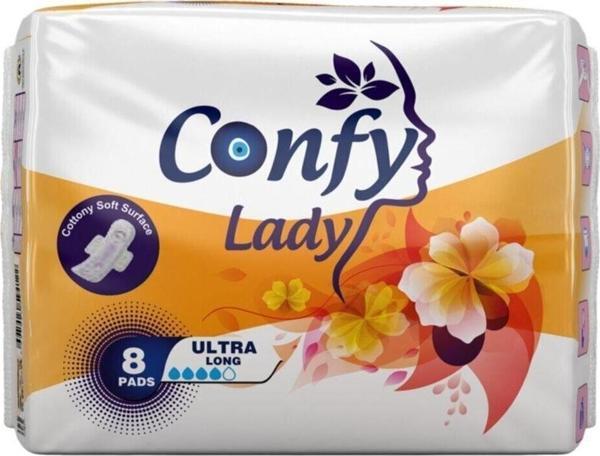 Confy Hijyenik Ped Ultra Long 8 Adet - Image 1