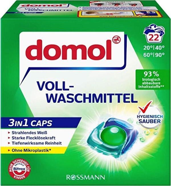 DOMOL Çamaşır Makinesi Deterjan Kapsülü 3in1 Beyaz (22 Yıkama 517 gr) - Image 1