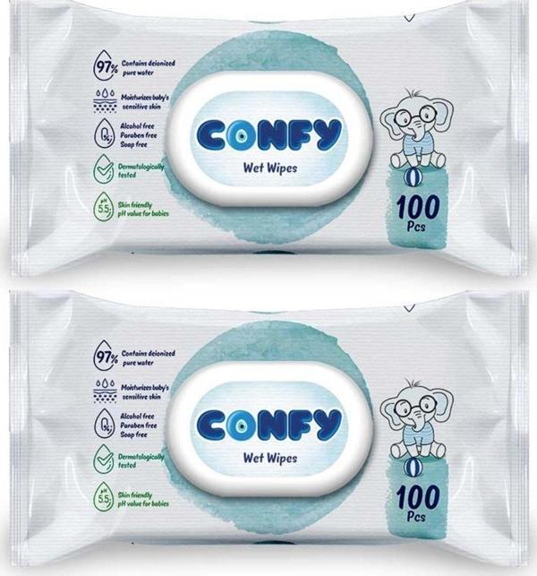 Confy Premium Islak Mendil Soft Care 100 Adet X 2 Paket - Image 1
