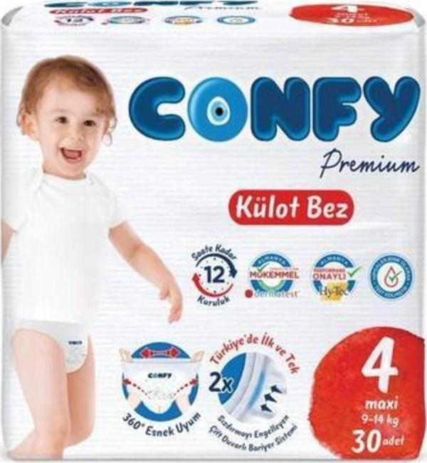 Confy Premıum Kulot Bebek Bezi 4 Maxi Ekonomik 30 Lu - Image 1