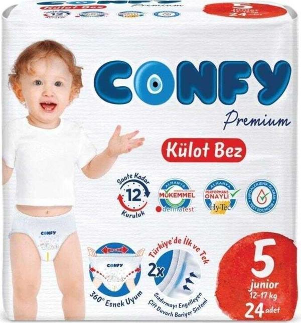 Confy Premıum Kulot Bebek Bezi 5 Numara Junıor Ekonomik 24 Lü - Image 1