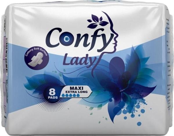 Confy Lady Hijyenik Ped Maxi Extralong 8 Adet - Image 1