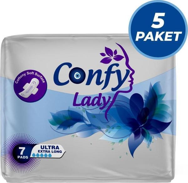 Confy Lady Ultra Extralong Hijyenik Ped 35 Adet - Image 1
