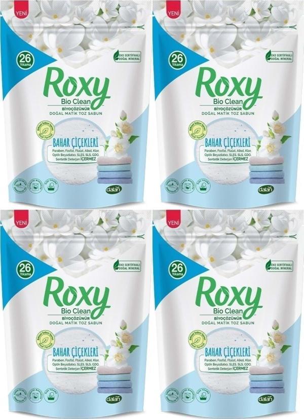 Dalan Roxy Bio Clean Matik Sabun Tozu 800gr Bahar Çiçekleri (4 Lü Set) (104 Yıkama) - Image 1
