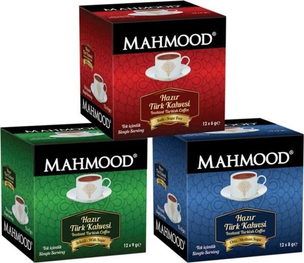Mahmood Türk Kahvesi Sade 6 gr - Orta 8 gr - Şekerli 9 gr 12 Adet X 3 - Image 1