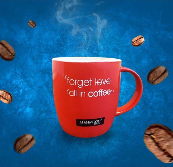 Mahmood Coffee Mottolu Kırmızı Porselen Kupa 300 ml - Image 1