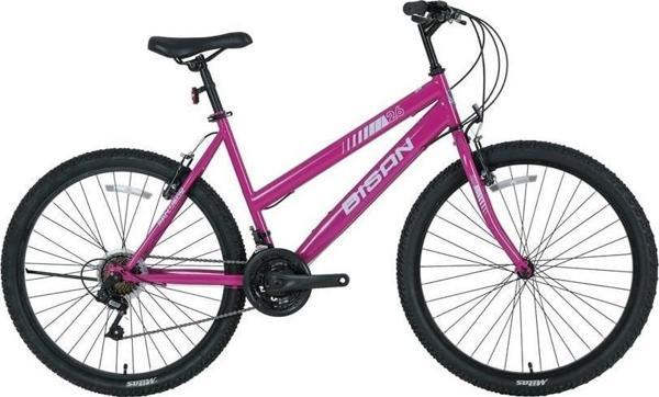 BİSAN SENTIERO KADIN DAĞ BİSİKLETİ 42CM V 24 JANT 21 VİTES MOR BEYAZ - Image 1