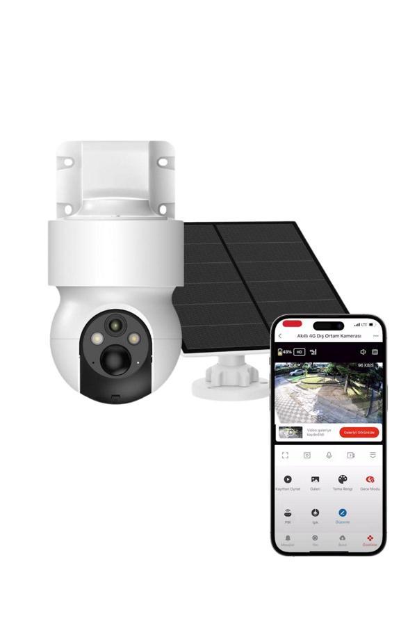 Xenon Smart Akıllı Güneş Enerjili Güvenlik Kamerası Hareket Takibi Ip65 Led Gece Görüşlü Dış Mekan Kamera X7262 - Image 1