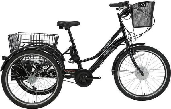 BİSAN e-PORTER UNISEX ÜÇ TEKERLİ ELEKTRİKLİ BİSİKLET 44CM V 24 JANT 3 VİTES LACİVERT SİYAH - Image 1