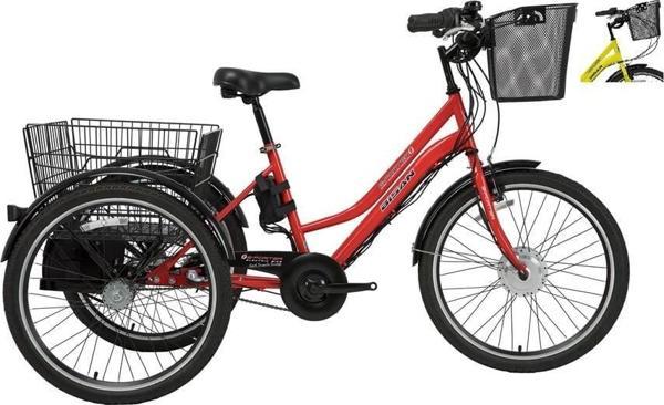 BİSAN e-PORTER UNISEX ÜÇ TEKERLİ ELEKTRİKLİ BİSİKLET 44CM V 24 JANT 3 VİTES SARI BEYAZ - Image 1