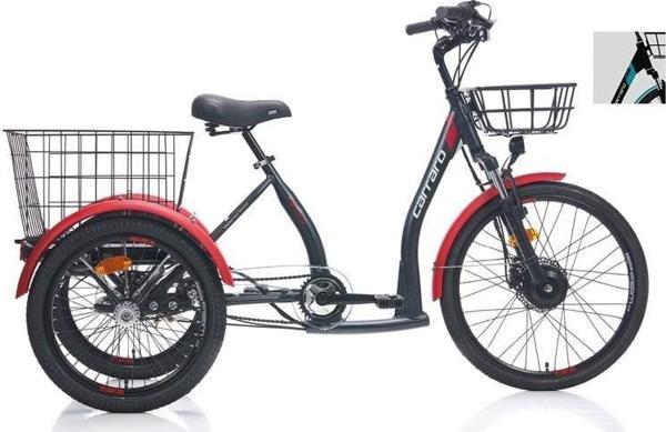 CARRARO E-LINE ePACK 2.1 UNISEX BİSİKLET 410H HD 24 JANT NEX.3 VİTES MAT SİYAH TURKUAZ GRİ - Image 1