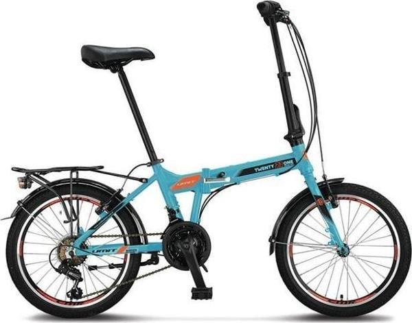 ÜMİT 2033 FOLDING TWENTY ONE KATLANIR BİSİKLET V 20 JANT 21 VİTES TURKUAZ TURUNCU - Image 1