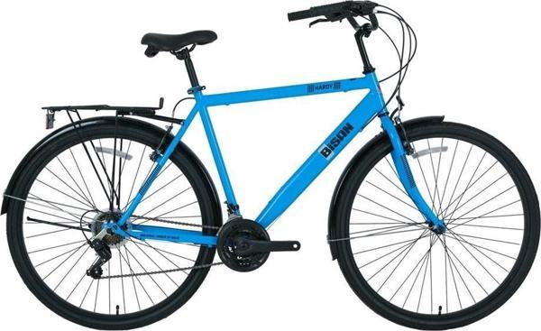 BİSAN HARDY ERKEK ŞEHİR BİSİKLETİ 55CM V 28 JANT 21 VİTES AÇIK MAVİ SİYAH BEYAZ - Image 1