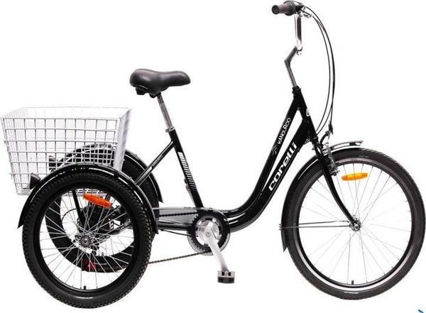 CORELLİ KANGUROO UNISEX ÜÇ TEKERLİ BİSİKLET 408H MD 24 JANT 6 VİTES SİYAH BEYAZ - Image 1