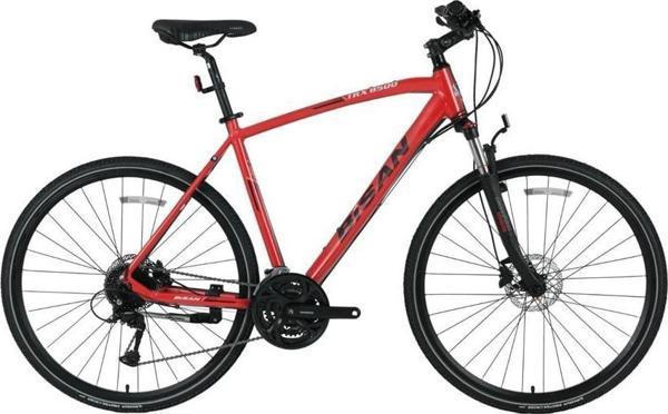 BİSAN TRX 8500 ERKEK ŞEHİR BİSİKLETİ 56CM HD 28 JANT 27 VİTES MAT KIRMIZI SİYAH - Image 1