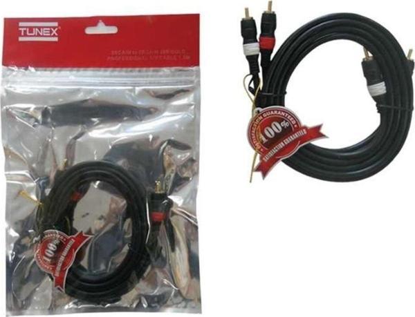Tunex ZK-705 2 RCA + 2 RCA Siyah 3 Metre - Image 1