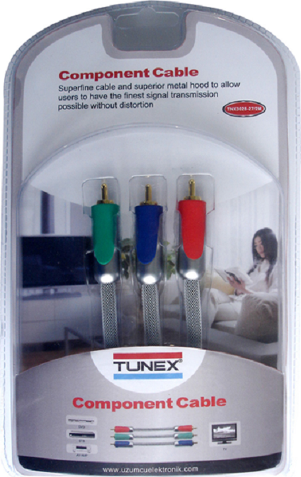 TUNEX TNX-3028/27 KABLO 3RCA 3RCA 2 METRE YUV COMPONENT - Image 1