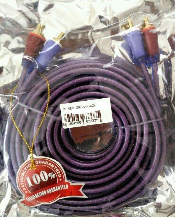 TUNEX ZK-706B 2 RCA + 2 RCA 3 METRE 1.KALİTE ŞEFFAF * KIRMIZI KABLO - Image 1